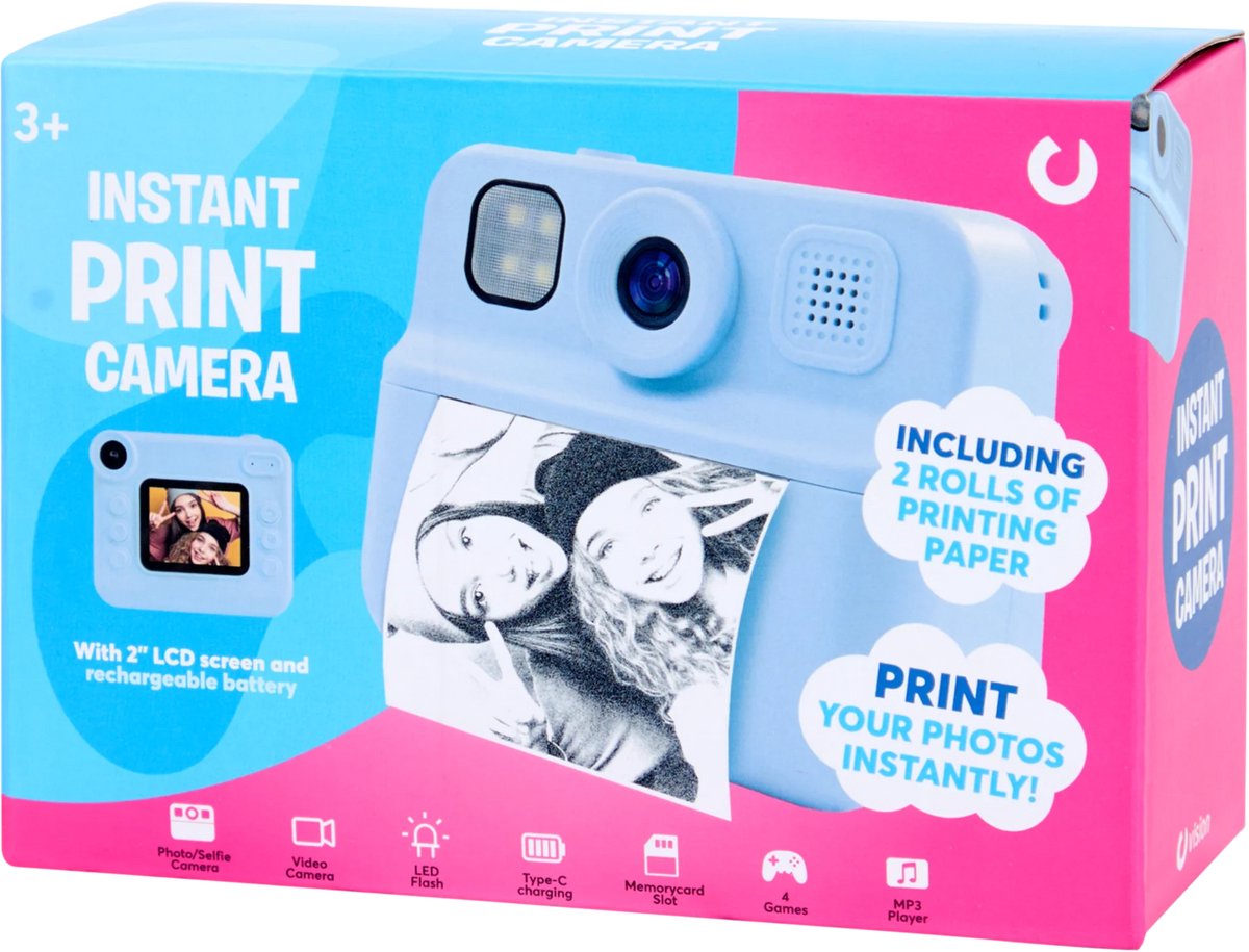 Instant Print Camera, 48M 1080P WIFI Digital