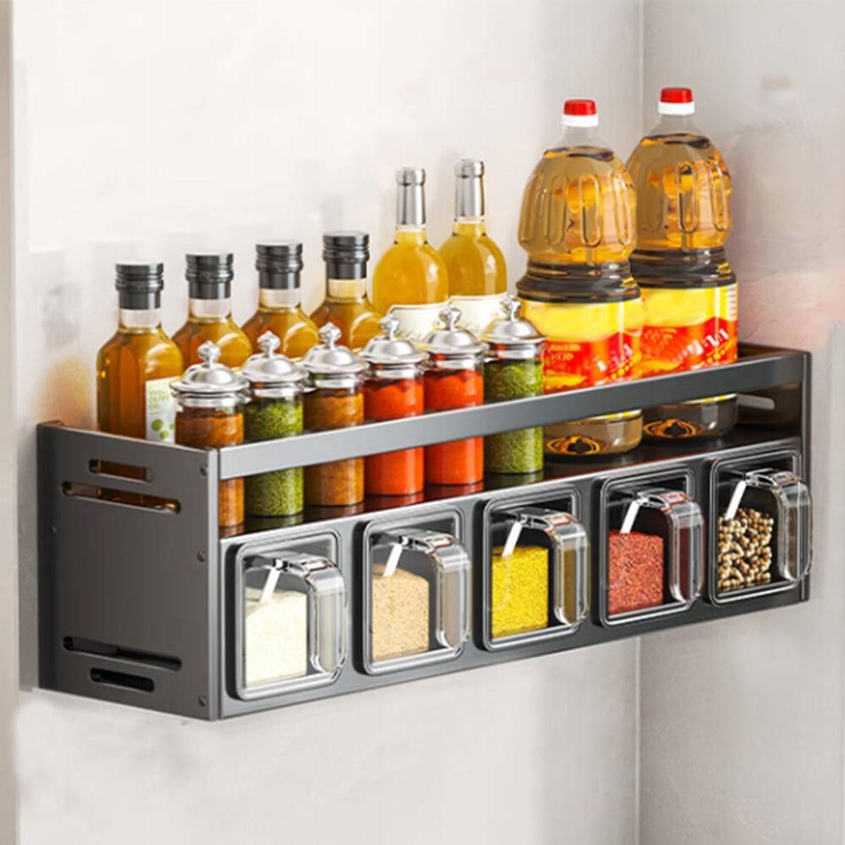 Keuken Kruidenrek Organizer - Wandmontage of Aanrecht