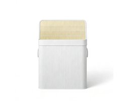 Waskorf Vuile wasmand Met 3 compartimenten Klemdeksel en handgreep 150 liter extra grote capaciteit Opvouwbaar ontwerp ruimtebesparend Geschikt voor wasruimte Slaapkamer en badkamer 60 x 40 x 60,5 cm Wit