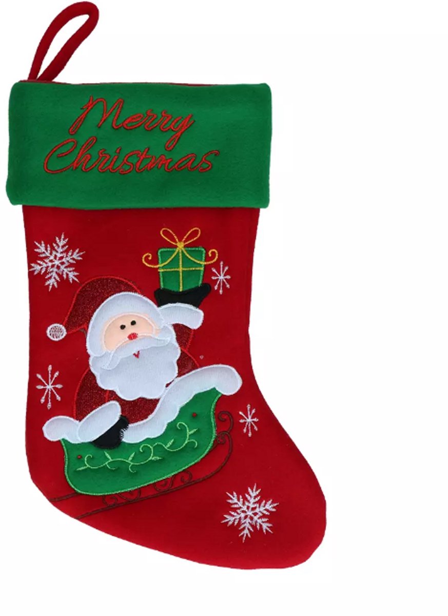 Hofman Animal Care Kerstsokken voor Huisdieren - 20 x 38 cm - Kerstdecoratie - Kerstversiering voor Honden - Stocking Santa