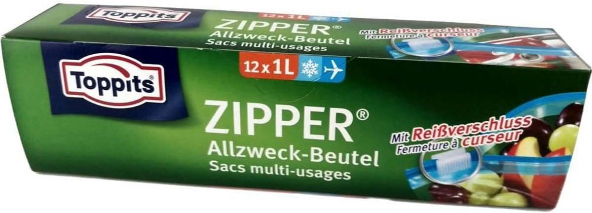 Multifunctionele Ziplock Zakjes 1 Liter - Luchtdicht & Herbruikbaar (12 Stuks)