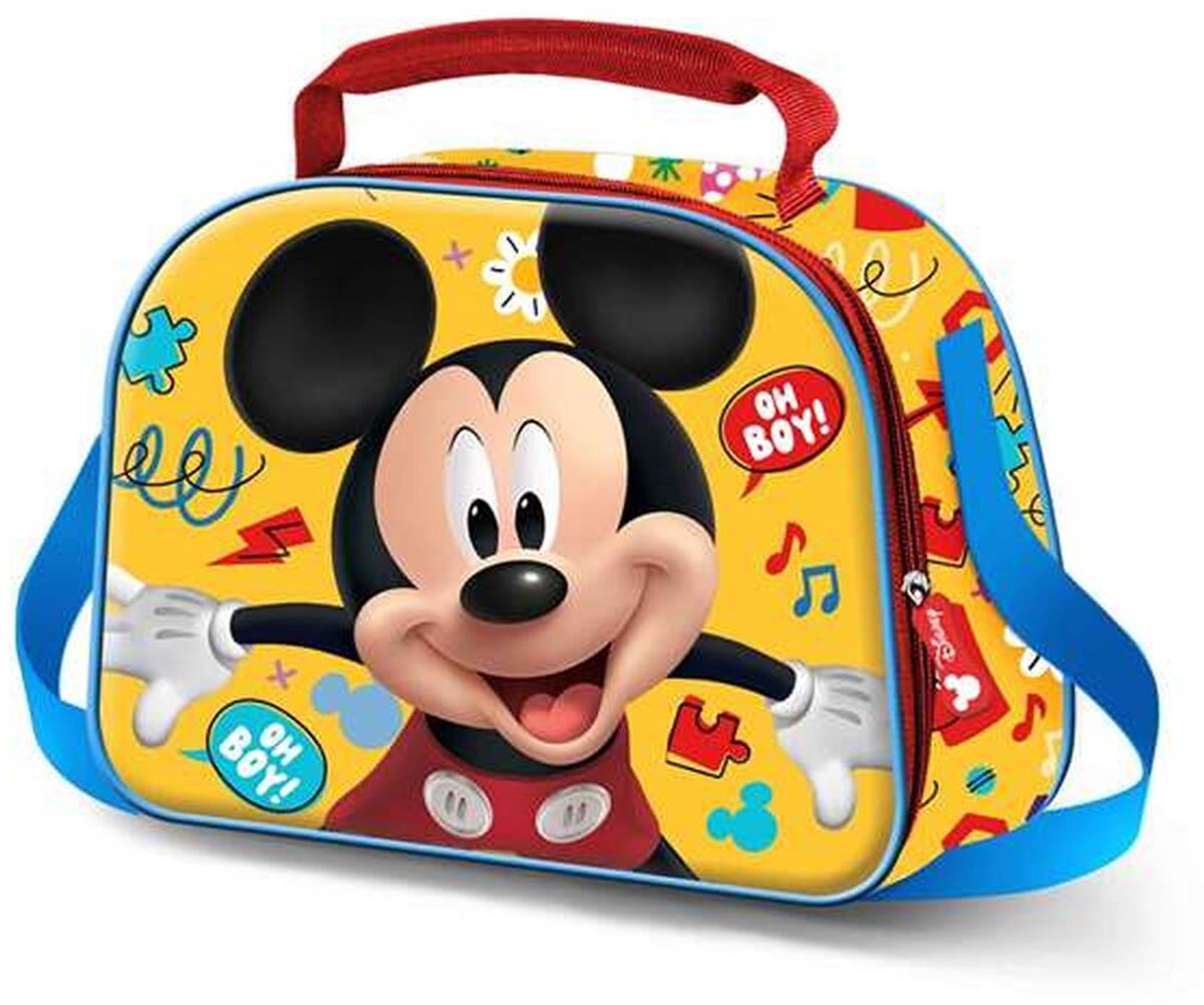 Karactermania - Disney - Mickey Mouse - 3D Thermische Lunchtas met Trolley bevestiging - Snack - Geel