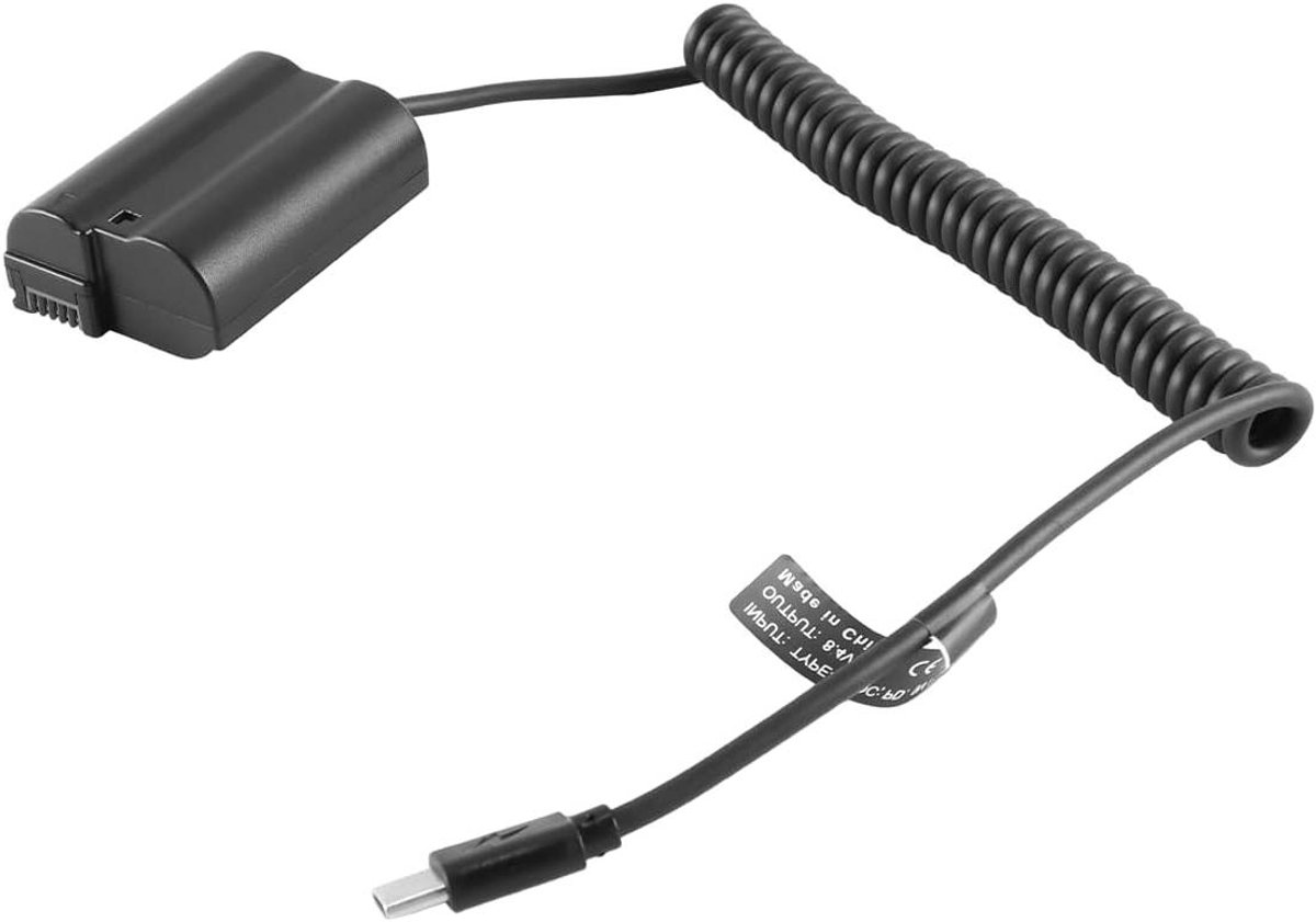 Ronte - Batterijadapterbehuizing Type C met EN EL15-veerkabel voor diverse camera's