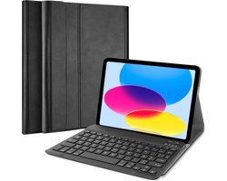 Cazy hoes met Toetsenbord AZERTY - geschikt voor iPad 2025 (11th Gen) / iPad 2022 (10th Gen) - Zwart
