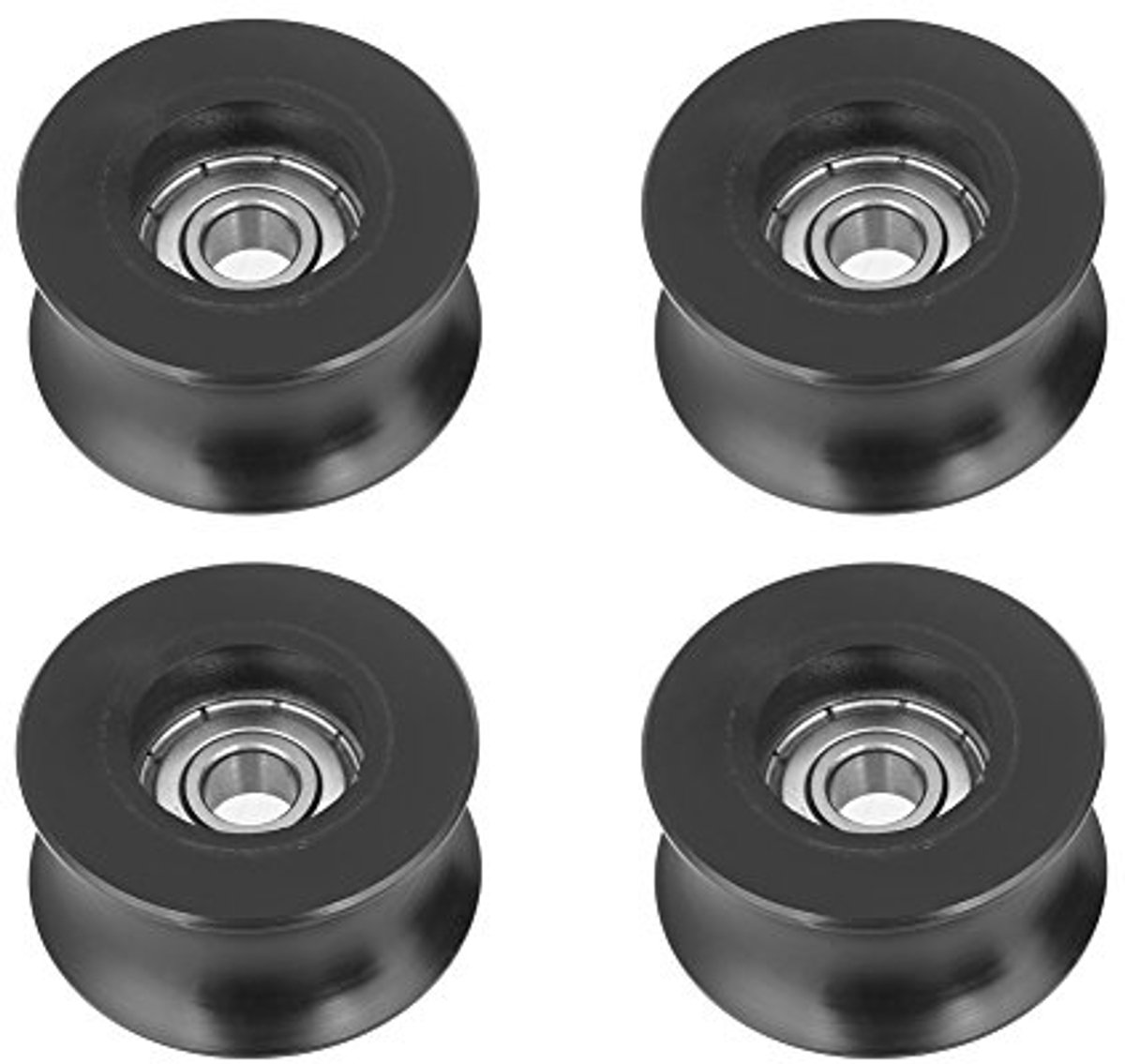 Image of 0840UU 8x40x20,7 mm nylon gecoat U-groef geleiderrolwiellager, U-type groefrolrailkogellager, 4 stuks