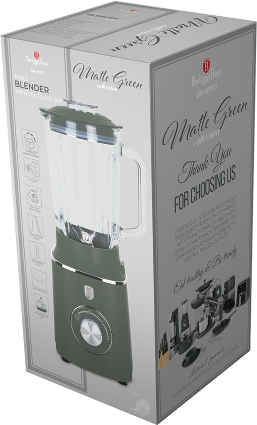 Berlinger Haus blender - met ice crush functie - mat groen van Berlinger Haus — afbeelding 5