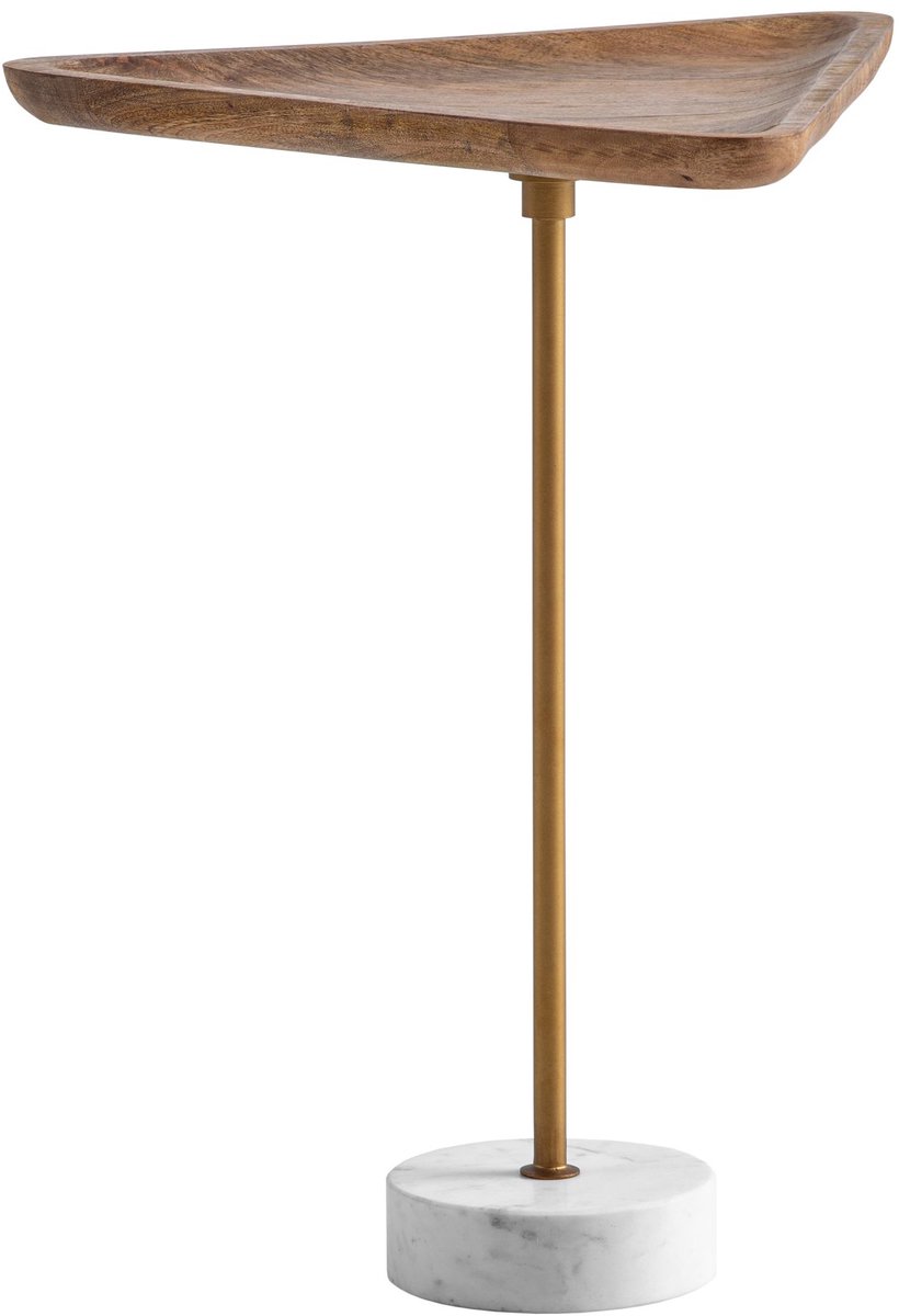 Sky Style Alto Driehoekige Bijzettafel Mango Hout / Marmer