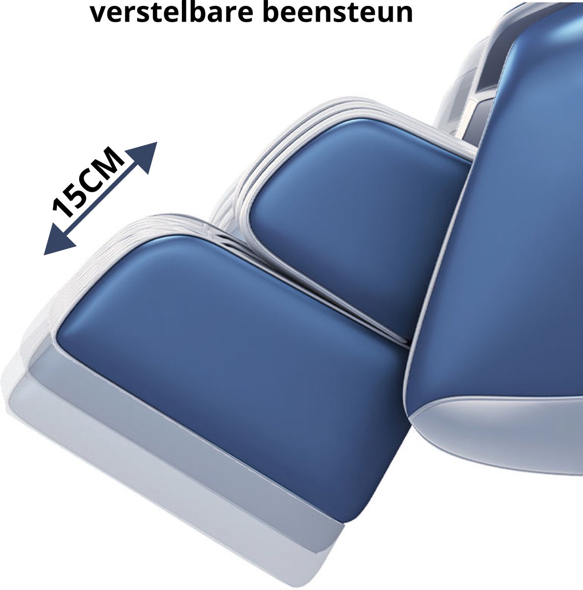 Relif™ Massagestoel Rustpunt - Blauw- Compact model - 16 Rollers & 14 Airbags - Surround Sound - Massage stoel - Massagestoel Elektrisch - massagestoel - Massage apparaat – foto 4