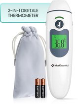 MostEssential 2-in-1 Digitale Koortsthermometer - Oorthermometer – Thermometer Voorhoofd & Lichaam - Koortsthermometer voor Volwassenen, Kinderen en Baby's - Contactloos - IR30