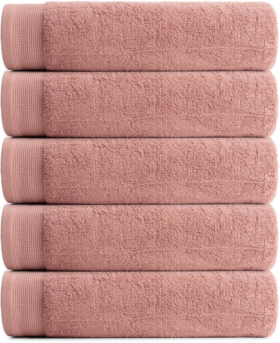 RELAKZ - Handdoeken - Set van 2 Stuks - 70x140 cm - Mellow Rose - 700 GSM - Katoen - Luxe, Zacht en Hoog Absorberend