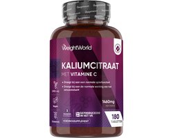 WeightWorld Kalium citraat met vitamine C - 1460 mg - 180 tabletten voor 3 maanden