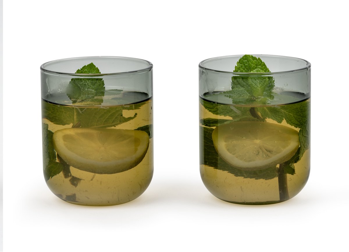 Bredemeijer - Glas Padua grijs 350ml - set van 2 stuks