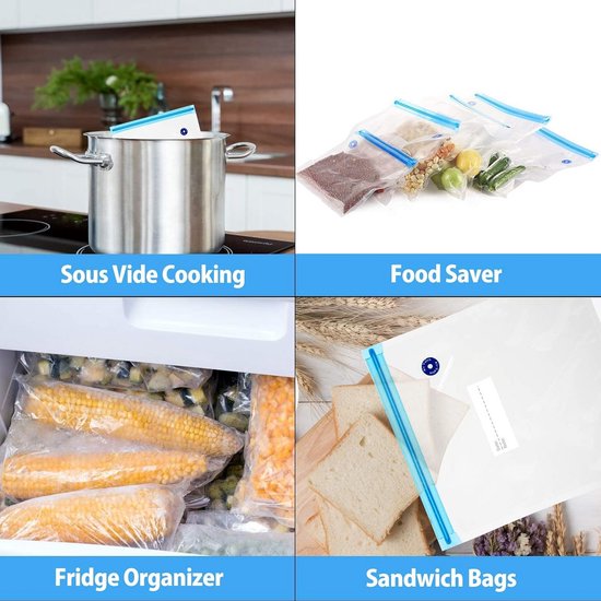 Vacuümzakken reliëf 20 x 30 cm BPA-vrij sous vide koken 200 zakken | bol
