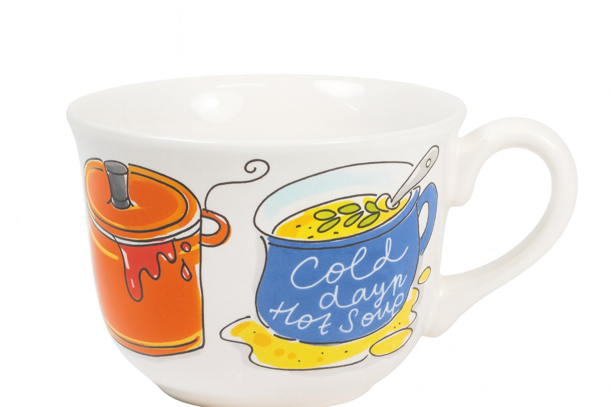 Blond Amsterdam - Soepkom - Met oor - 0.6L - Cozy Days - Hot Soup - Soepkommen