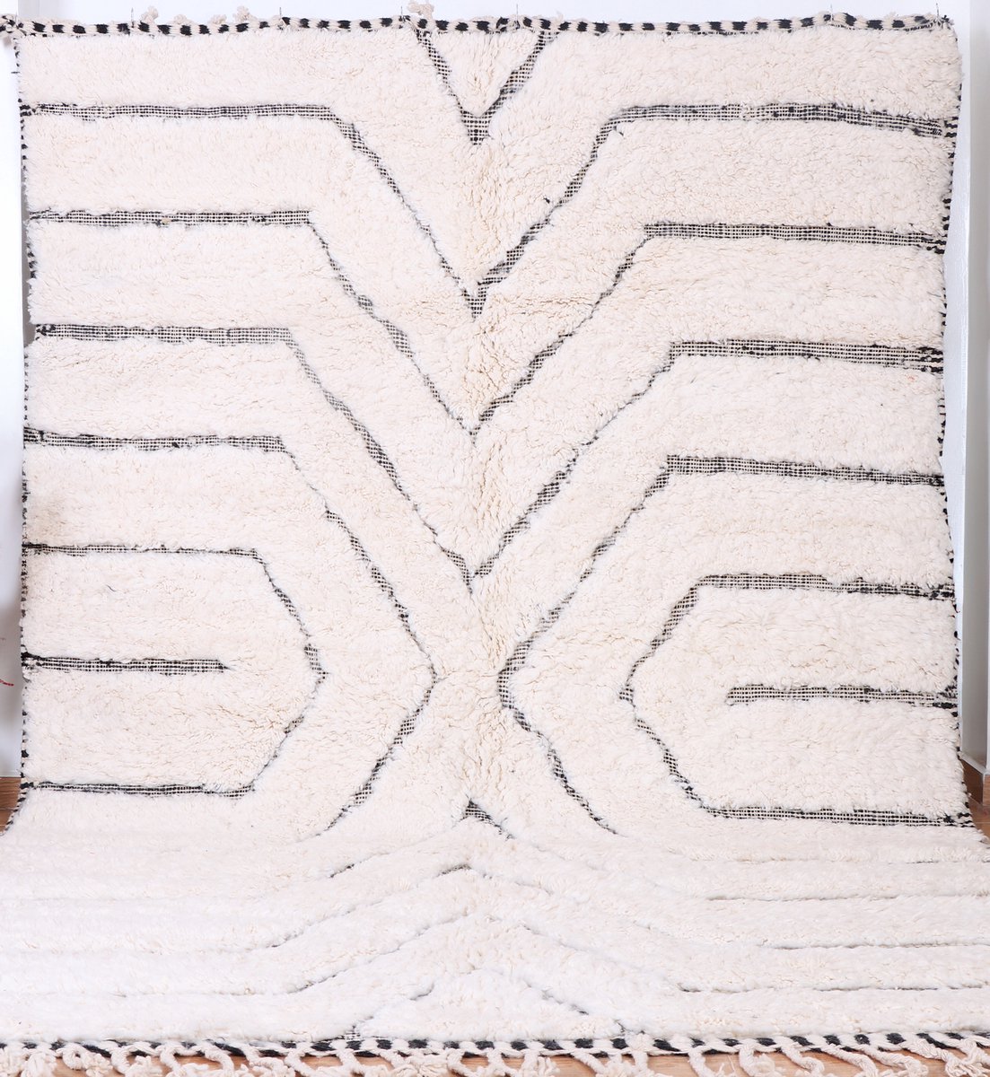 Poufs&Pillows Traditioneel Beni Ouarain vloerkleed - 290 x 200 cm - handgeweven marokkaanse tapijt - uniek & kleurrijk - 100% wol, hoogpolig tapijt