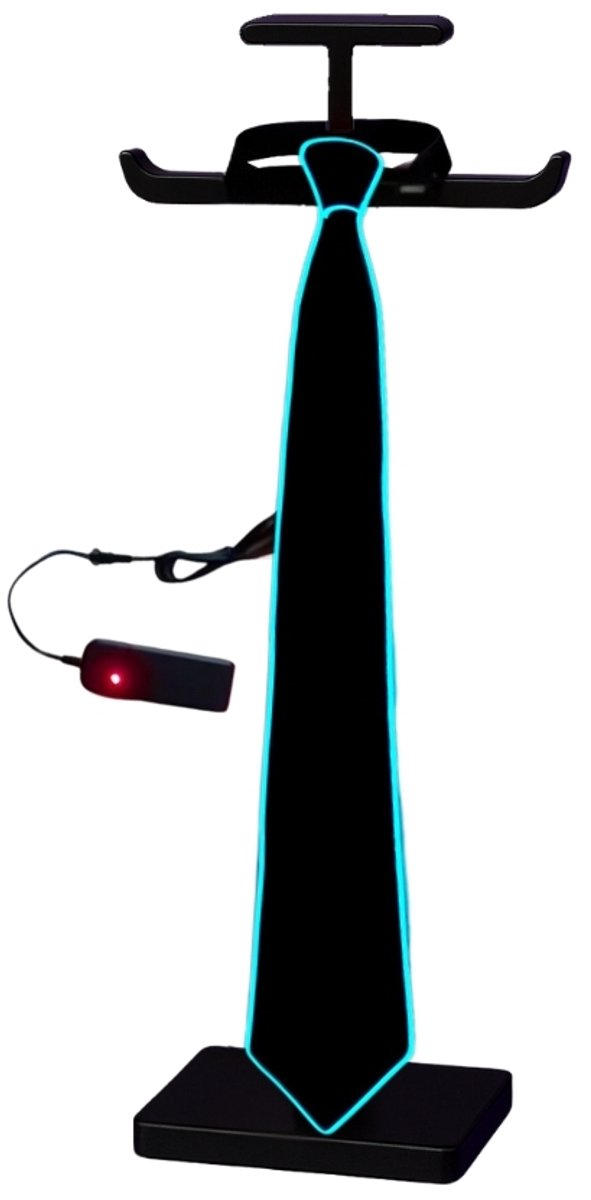 Doppler LED Party Tie – Hemelsblauw - Lichtgevende Stropdas met 3 Lichtmodi | Perfect voor Feesten, Festivals, Carnaval & Koningsdag