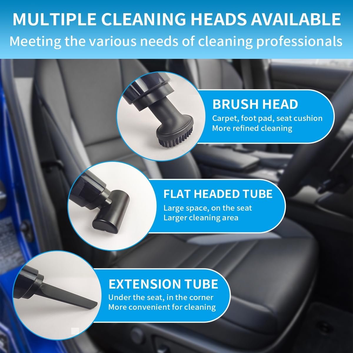 Draadloze Handheld Stofzuiger - 10000Pa Hoog Vermogen Lage - afbeelding 2