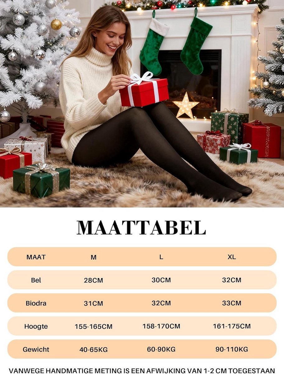 Thermo Strumpfhose Damen Dick Gefüttert Warm Blickdicht Hohe Taille Winter Leggings