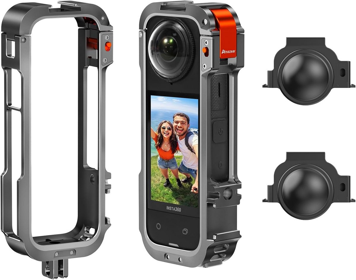 Robuuste Metalen Frame Beschermkooi met Gehard Glas voor 360 Graden Camera