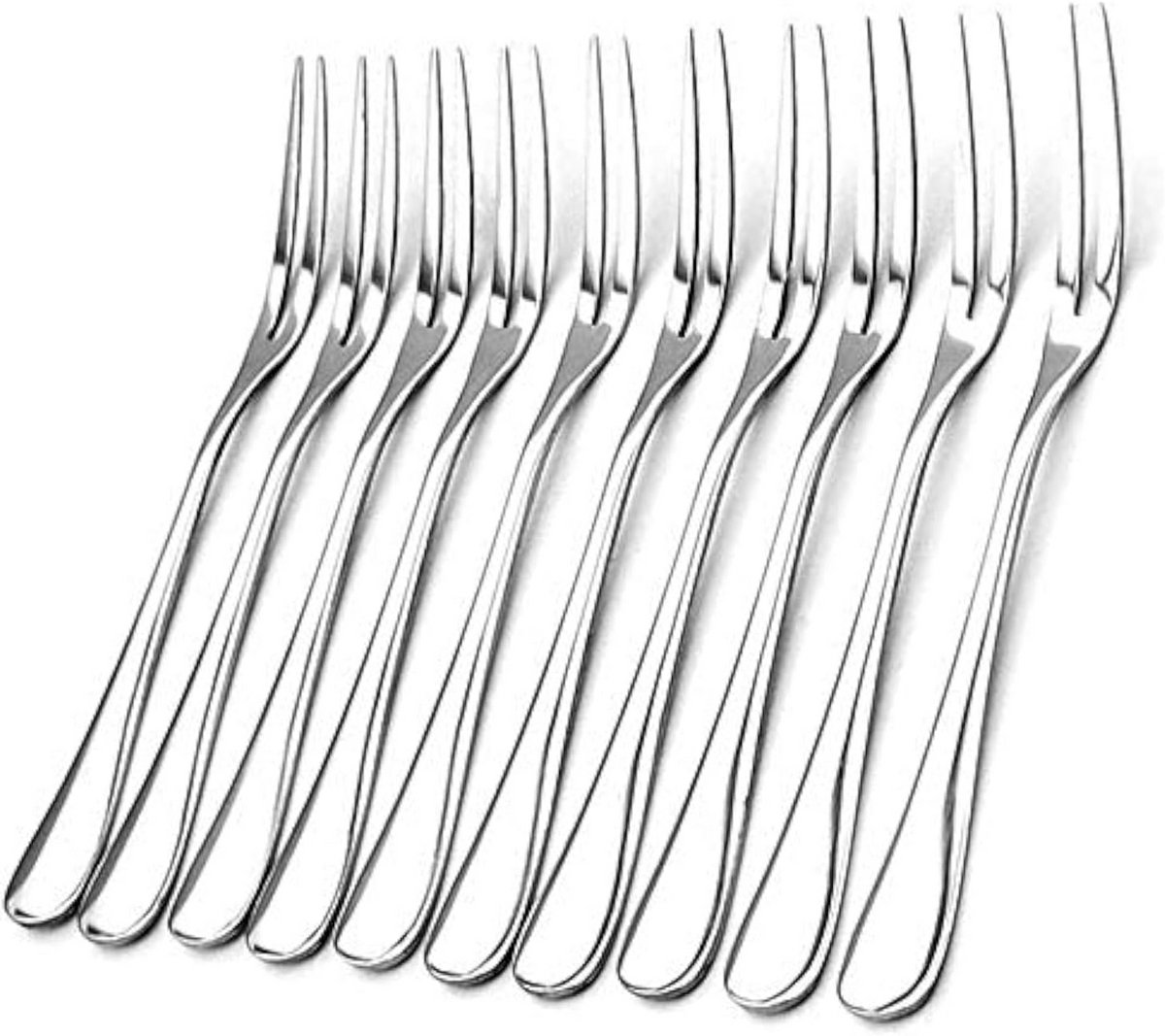 20-Pack Kleine Vorkjes Voor Voorgerechten, Salade, Fruit en Cocktails - RVS