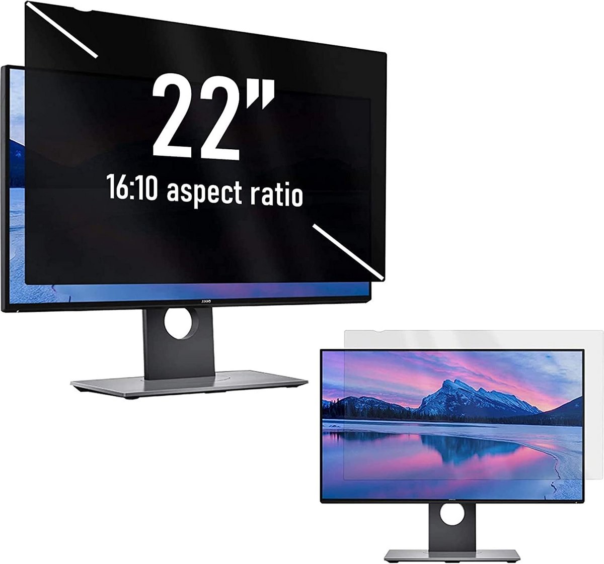 Privacy Filter 22 Inch voor Breedbeeld Monitor - Antikijkbeveiliging Desktop PC