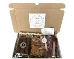 Sterkte choco brievenbus cadeau - chocoladestick - chocolade - marshmallows