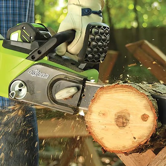 Greenworks 40V Elektrische Kettingzaag - Kettingsnelheid: 12 m/s - Koolborstelloze motor - Kettingzaag - Snoeizaag - Incl. 1x 4Ah batterijen + 1x oplade - Groente van Merkloos	 — afbeelding 4