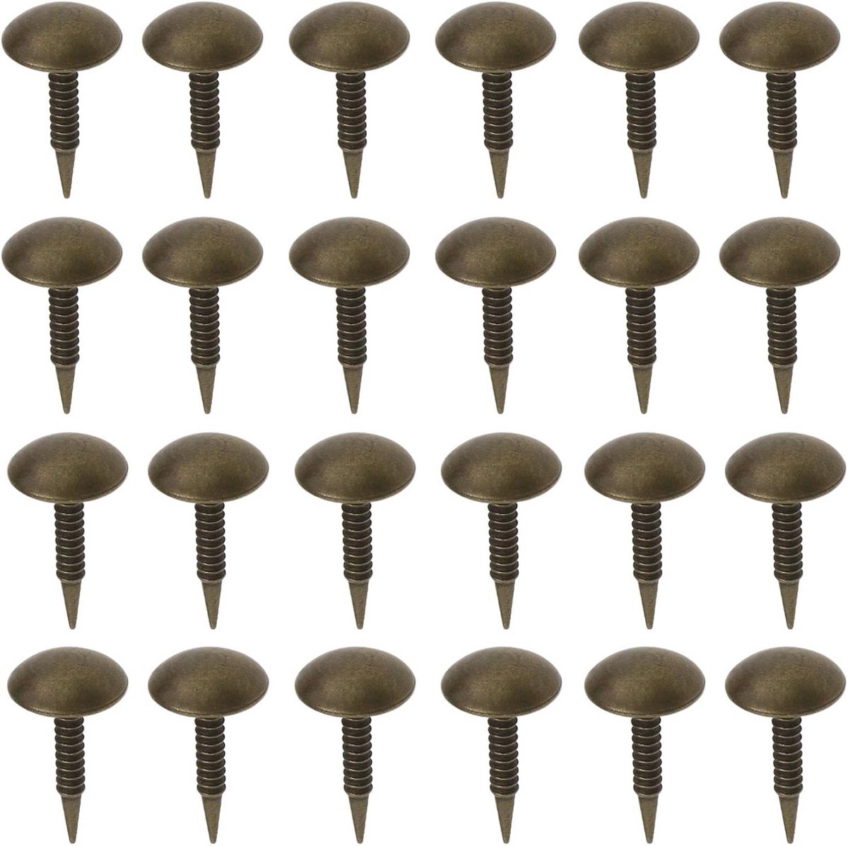 100 Stuks Bekledingsnagels Antiek Rond Hoofd 8x15mm voor Meubels Banken en DIY