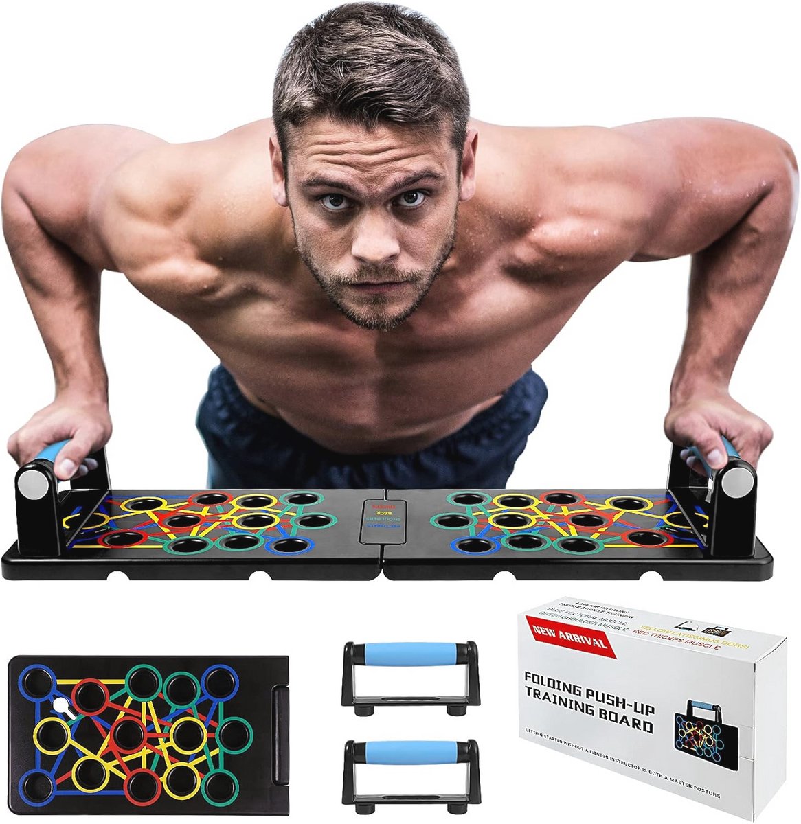 Multifunctioneel Push Up Board voor Spiertraining - Draagbare Push Up Stands voor Thuis Gym
