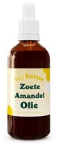 Amandelolie - 100ml (100% Puur Biologisch & Koudgeperst) in bruine glazenfles - Zoete Amandel Olie voor Haar, Huid en Gezicht