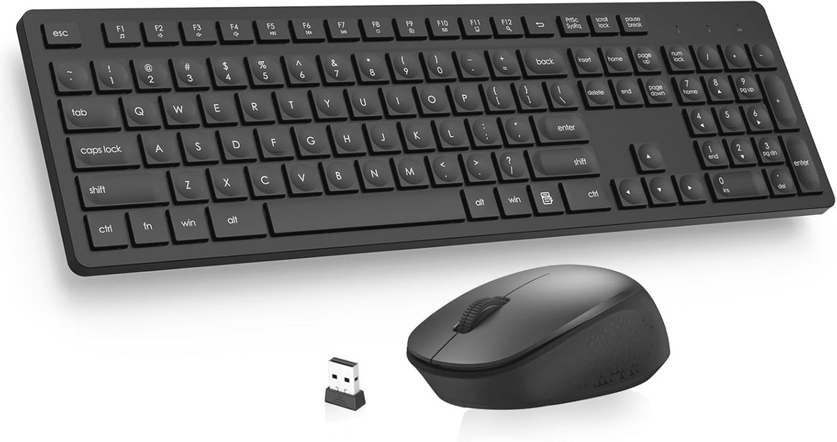 Draadloos Toetsenbord en Muis Set met QWERTZ Duitse Lay-out