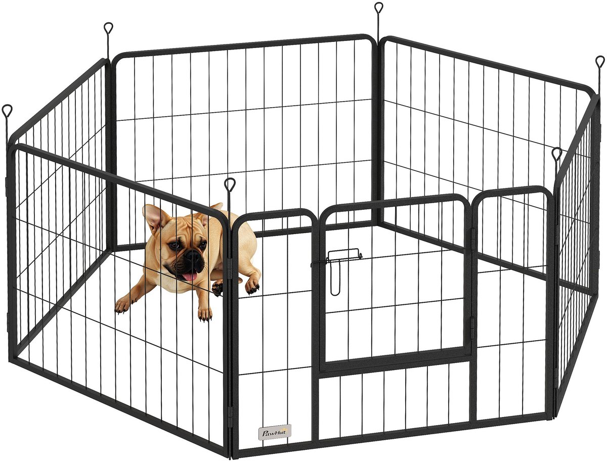 PawHut Speelbox voor Huisdieren - Staal - 160x80x60cm - Grijs