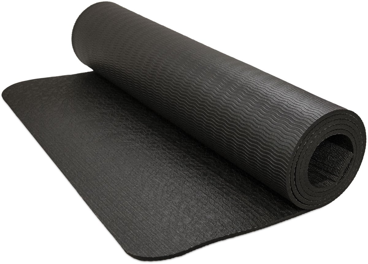 BAHE Yoga Mat 6 mm - Super Grip Sport Mat - Incl Draagriem - All Rounder Mat - 173 x 61 x 0.6 cm - Power Yoga - Yoga - Anthracite