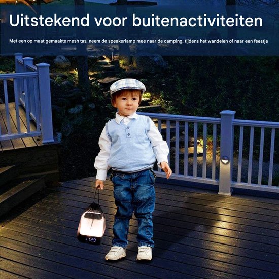 GELLDG Draagbare Bluetooth-luidspreker met verlichting - kan gebruikt worden als nachtlampje - aanraakgevoelige dimbare wekker - RGB-kleurveranderende ledverlichting - een geschikt cadeau geschikt voor meisjes, kinderen, tieners — afbeelding 5