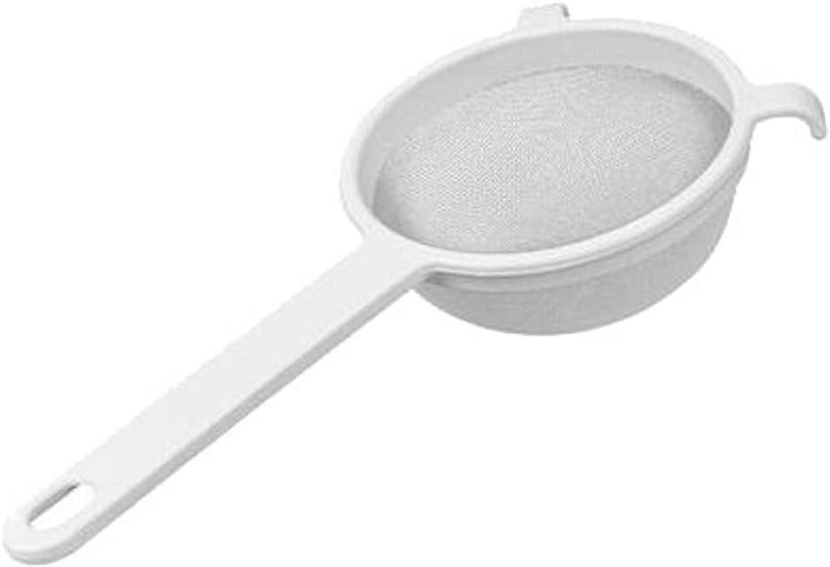 14 cm kunststoffen zeef met houder voor keuken en kookaccessoires