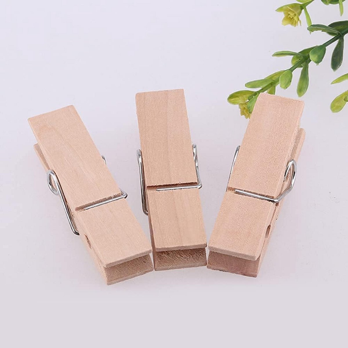 Stevige houten wasknijpers - 30 stuks zware clips voor knutselen en gebruik thuis