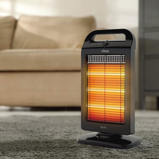 Elektrische Halogeen Verwarming - 1200W, Oscillerend, 3 Vermogensniveaus, Veiligheidsschakelaar