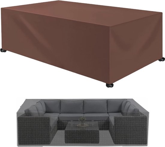 vidaXL Hoes voor tuinmeubelen Zwart 200 x 200 x 105 cm 210D stof