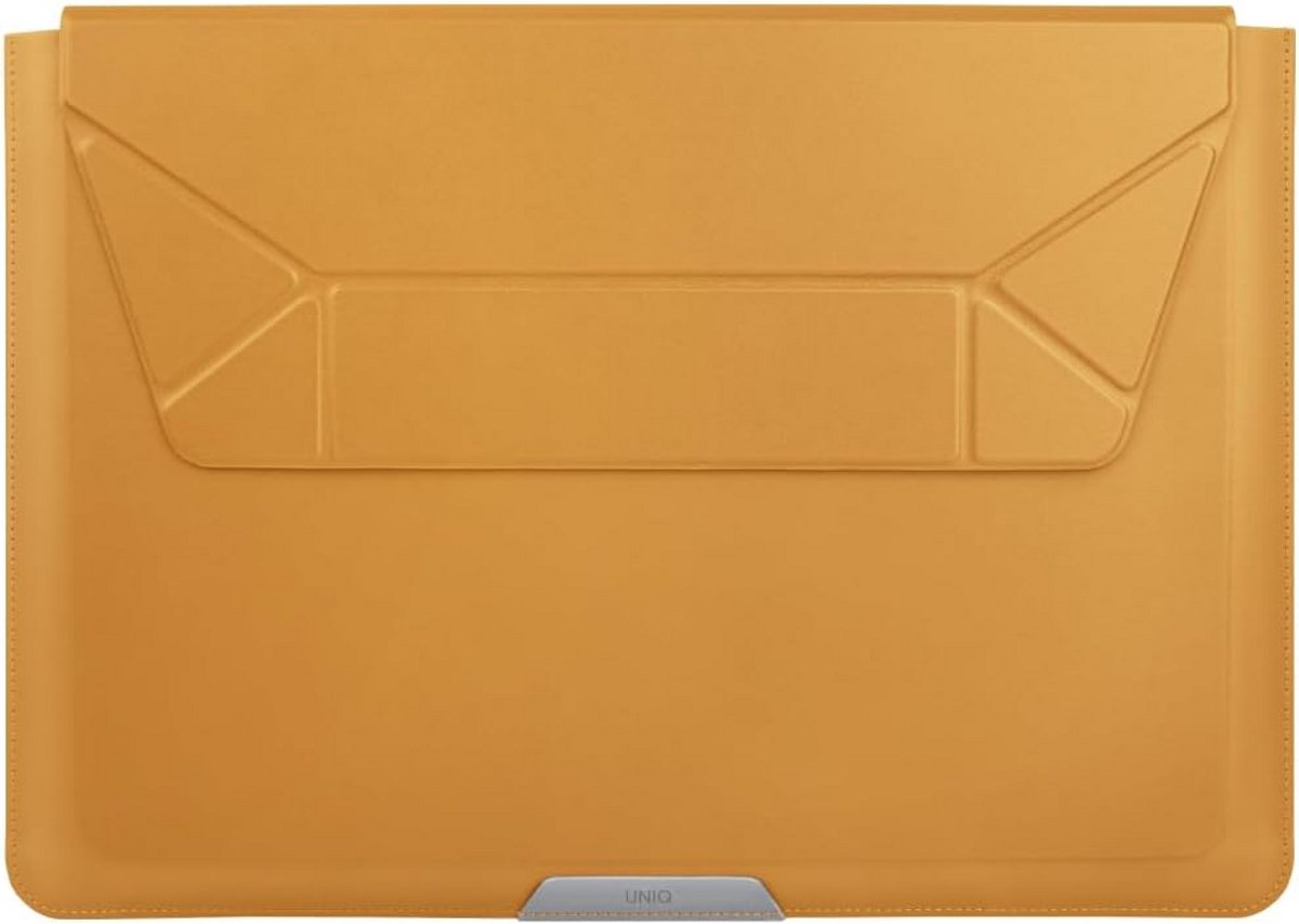 Laptoptas met Opvouwbare Standaard voor 14 inch Laptop - Diep Mosterd