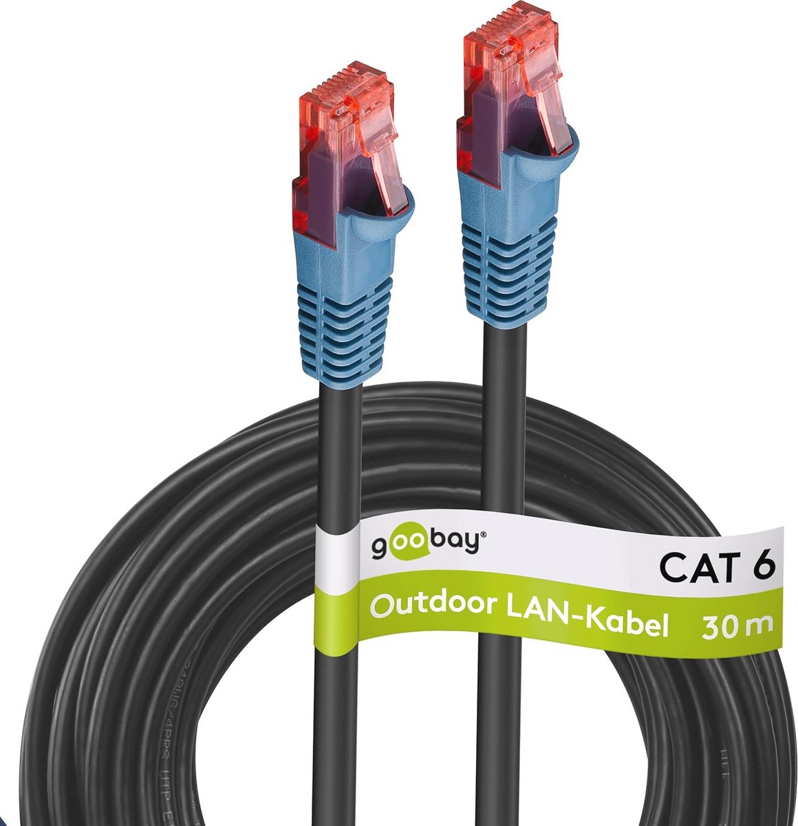 Waterdichte Outdoor CAT 6 Patchkabel 30 m - RJ45 Ethernet Kabel voor Tuin en Balkon