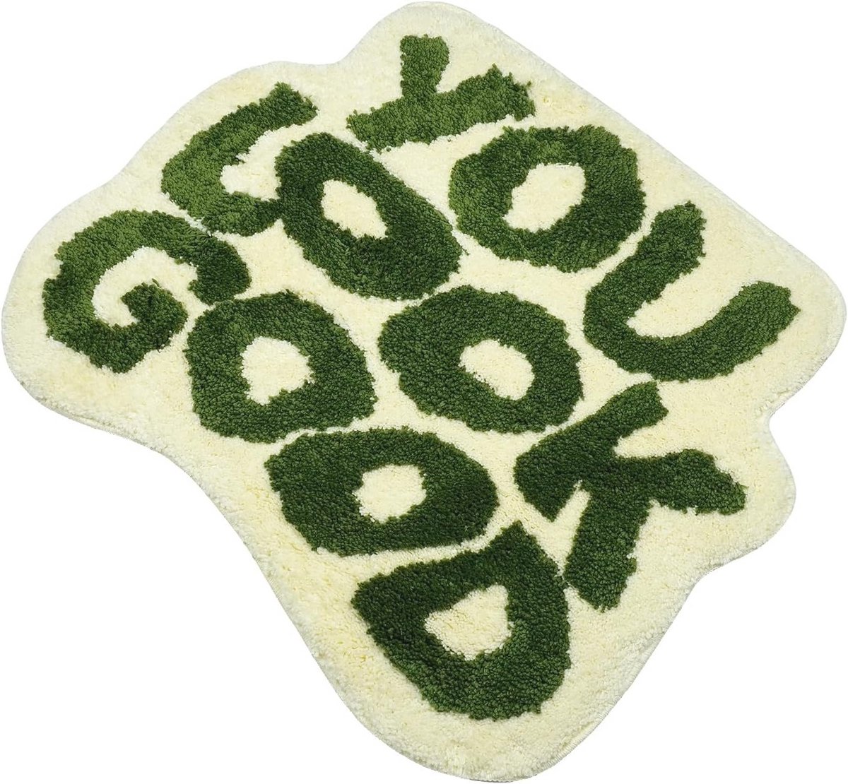 Badmat met Alfabet - Antislip vloerkleed - Badkamer Decoratie - Zacht Gevlokt Oppervlak - 54 x 64 cm - Groen