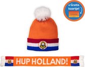 WK 2022 Muts en Sjaal - Loeki de Leeuw - Versiering Nederlands Elftal - Accessoires