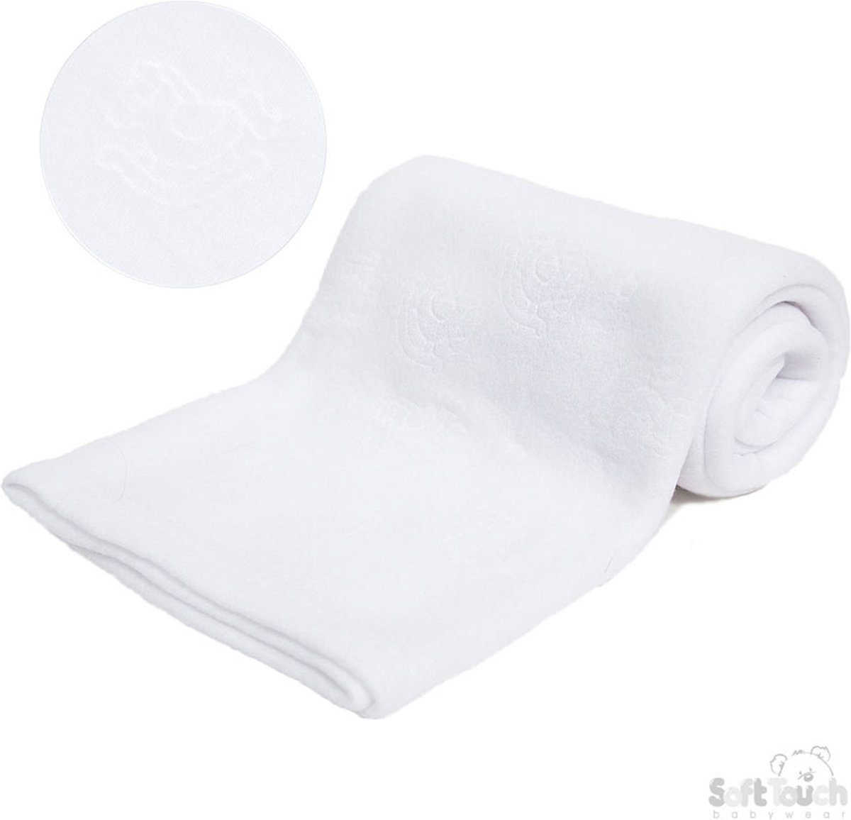 Soft Touch Fleece Deken Meisjes 75 X 100 Cm Polyester Wit