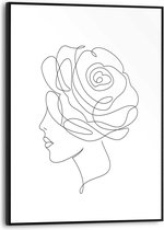 Dessin Femme - Dessin au trait - Mode - Peinture 30 x 40 cm