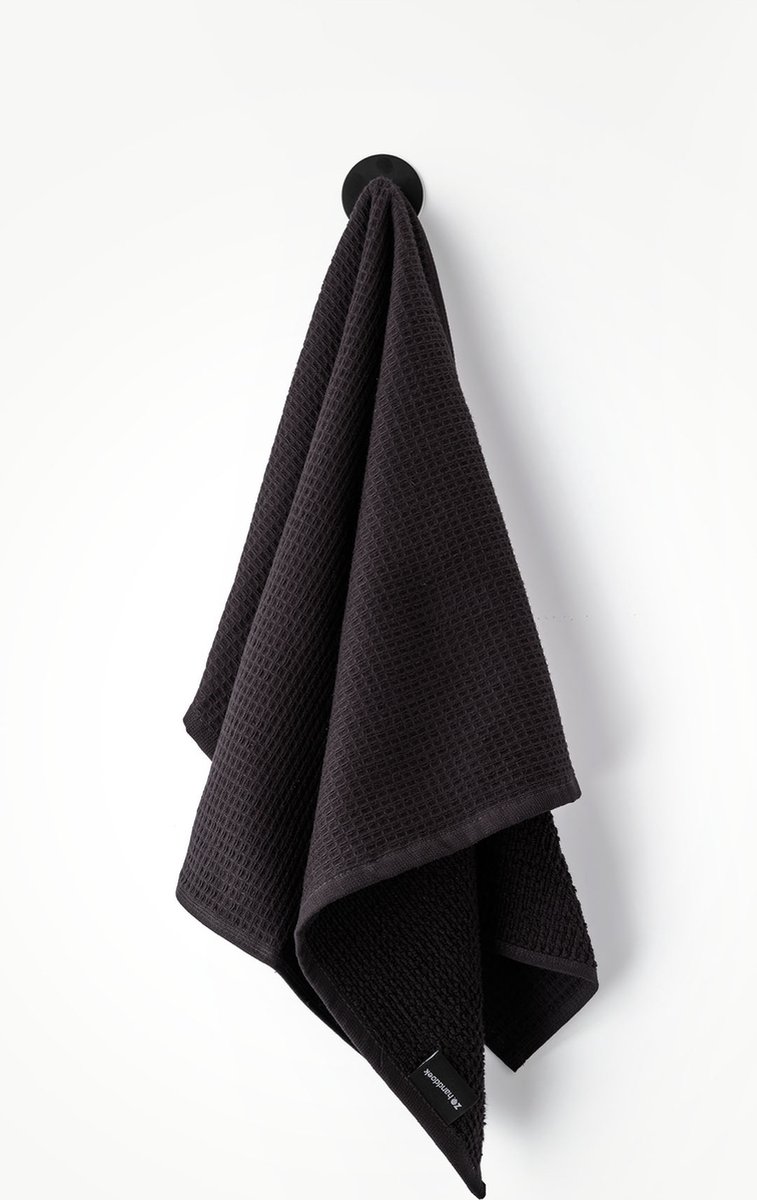 ZO handdoek antraciet - 1 stuk - duurzaam - gerecycled katoen - keukendoek