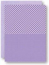 NEVA022 Nellie Snellen Background decoupage sheet A4 - 5 achtergrondvellen dubbelzijdig - purple squares - ruit vierkanten paars - lila - papier