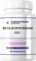 Beta-Ecdysterone 98% Complex met Hydroxypropyl-β-Cyclodextrine - 60 Capsules (500mg) - Turkesterone Europe®