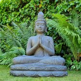 XL Buddha Kwan Yin Outdoor Statues de jardin - Quan Yin Statue - Grace - Groot Statue de Jardin Grijs Foncé - 74cm