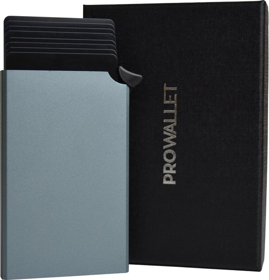 Aluminium pasjeshouder - uitschuifbare houder met rfid protector - zwart - Mode accessoires kopen? | Korting tot 41