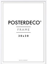 Fotolijst - Posterdeco - Premium Hout - Fotomaat 30x30 cm - Posterlijst - Fotolijstje - Wit